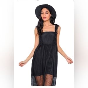 Anthropologie Maeve Sheer Flutter Lace Swiss Dot Net Party Dress NYE Medium